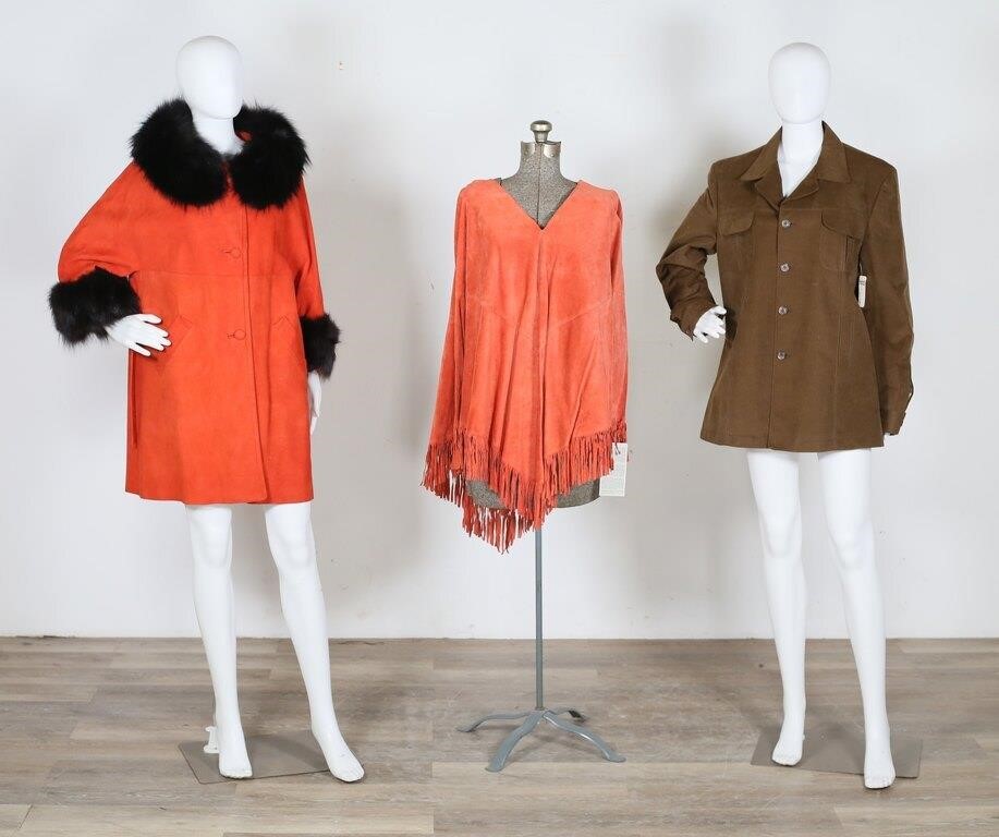2 SUEDE JACKETS AND ORANGE SUEDE