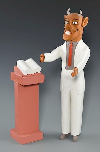 2 SULTON ROGERS CARVINGS, HORNED
