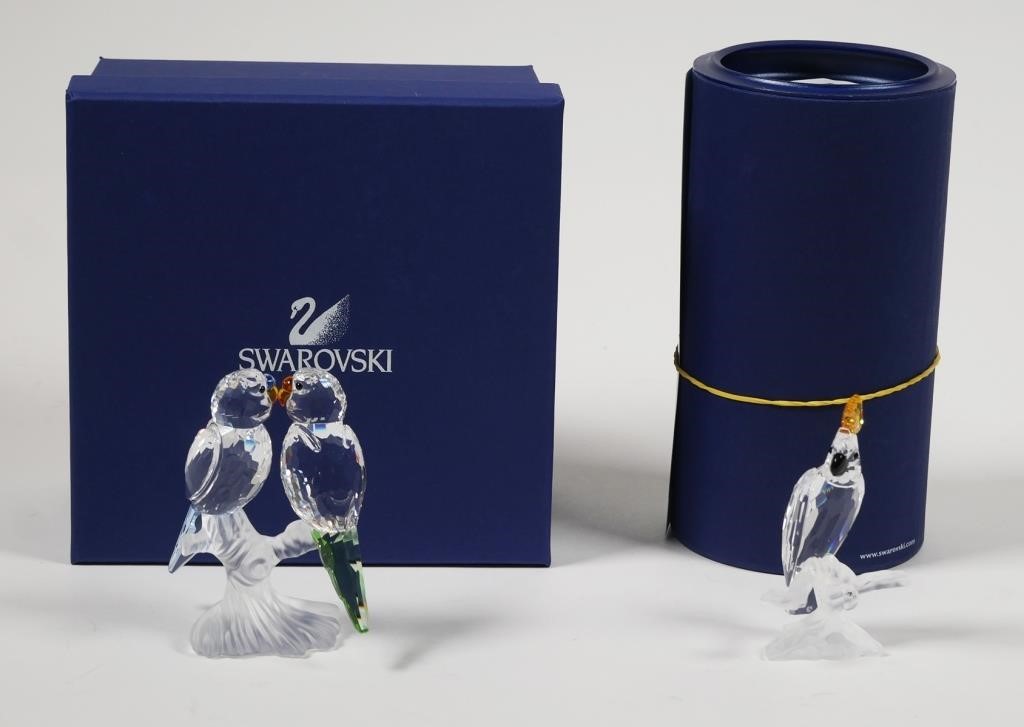 (2) SWAROVSKI CRYSTAL BIRD