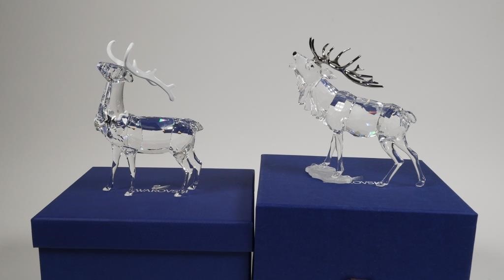 (2) SWAROVSKI CRYSTAL CHRISTMAS