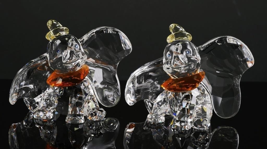(2) SWAROVSKI CRYSTAL DISNEY