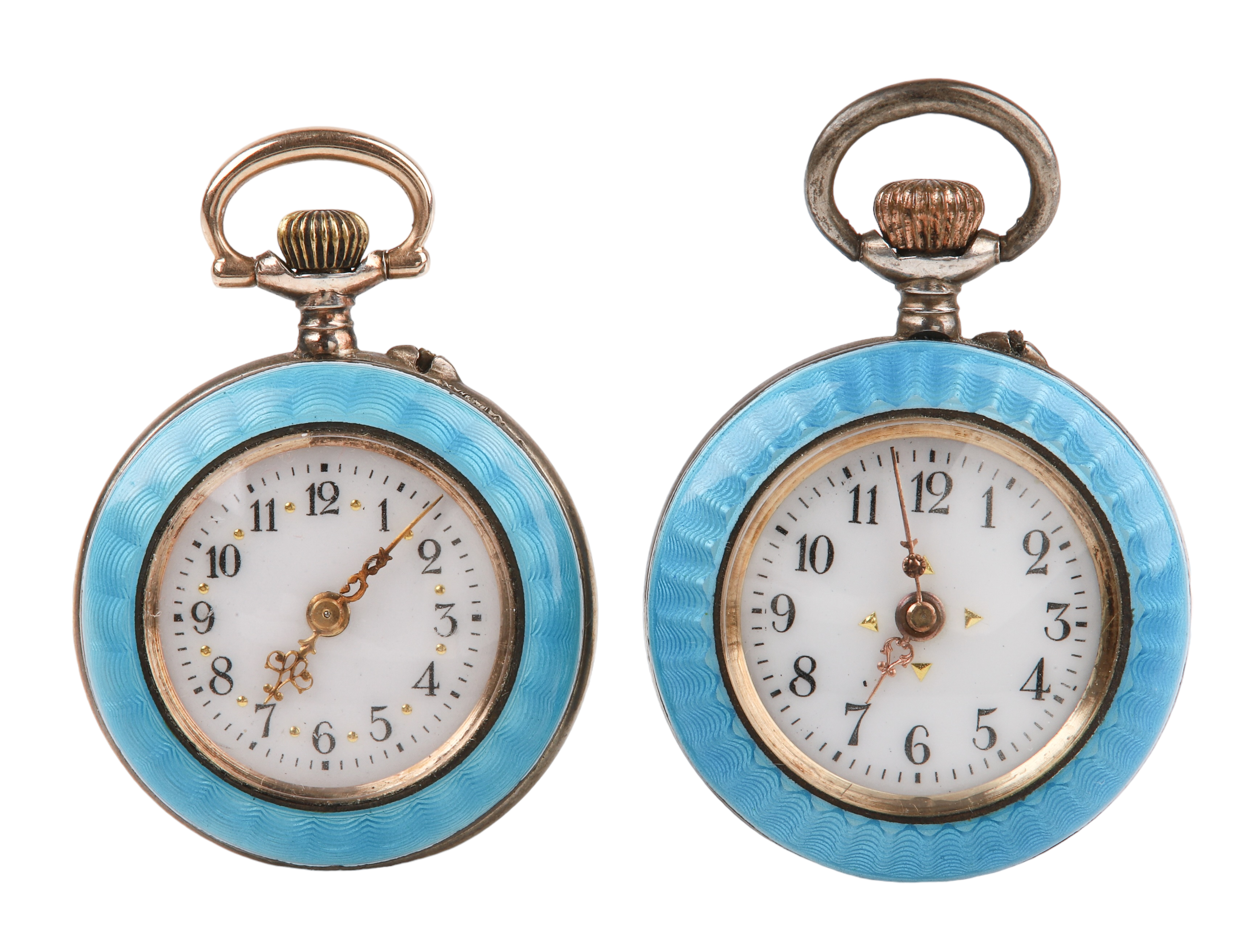 (2) Swiss silver guilloche