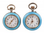 (2) Swiss silver guilloche poc