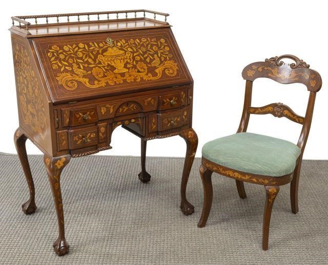(2) SYPHER & CO. MARQUETRY BUREAU