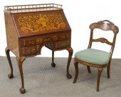 (2) SYPHER & CO. MARQUETRY BUR