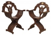(2) SYRIAN CARVED & MOP INLAY