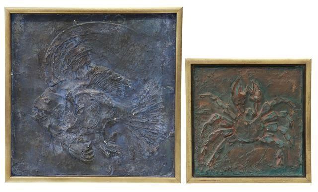 (2) SZAFRAN PAINTED PLASTER CASTS