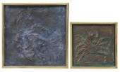 (2) SZAFRAN PAINTED PLASTER CA