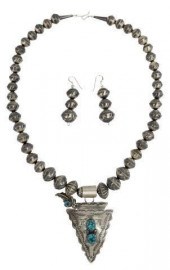 2) T. YAZZIE ARROWHEAD PENDANT