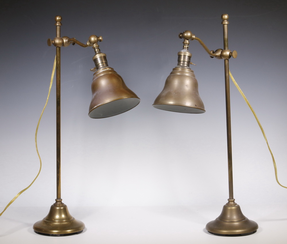 (2) TABLE LAMPS PR of brass