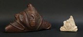 2 TAINO ZEMI CARVINGS WOOD & T