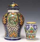 (2) TALAVERA POTTERY VASE &AMP