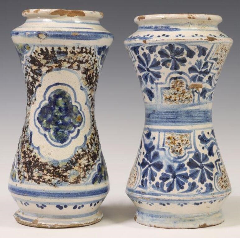(2) TALAVERA TIN-GLAZED POTTERY
