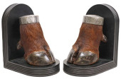 (2) TAXIDERMY BUFFALO HOOF DEM