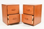 2 TEAK DANISH FILING CABINETS: