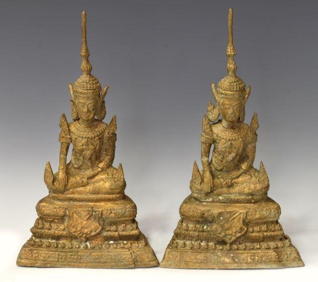 (2) THAI GILT BRONZE RATTANAKOSIN