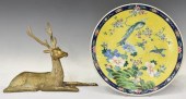 (2) THAI GILT METAL DEER & CHI
