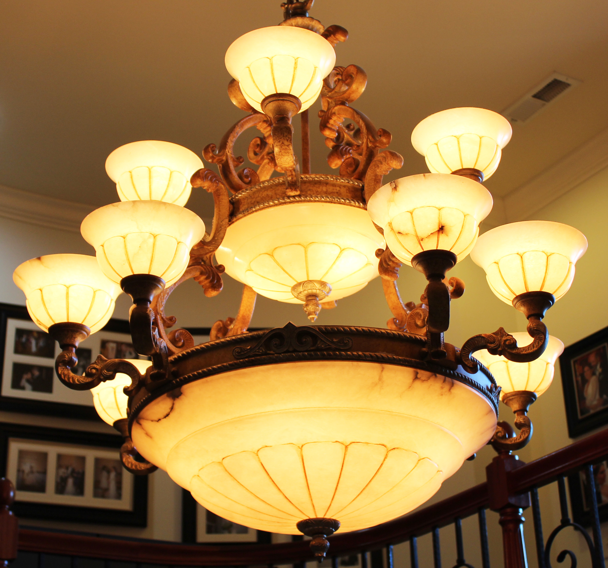 2 TIER GRAND 12 ARM CHANDELIER