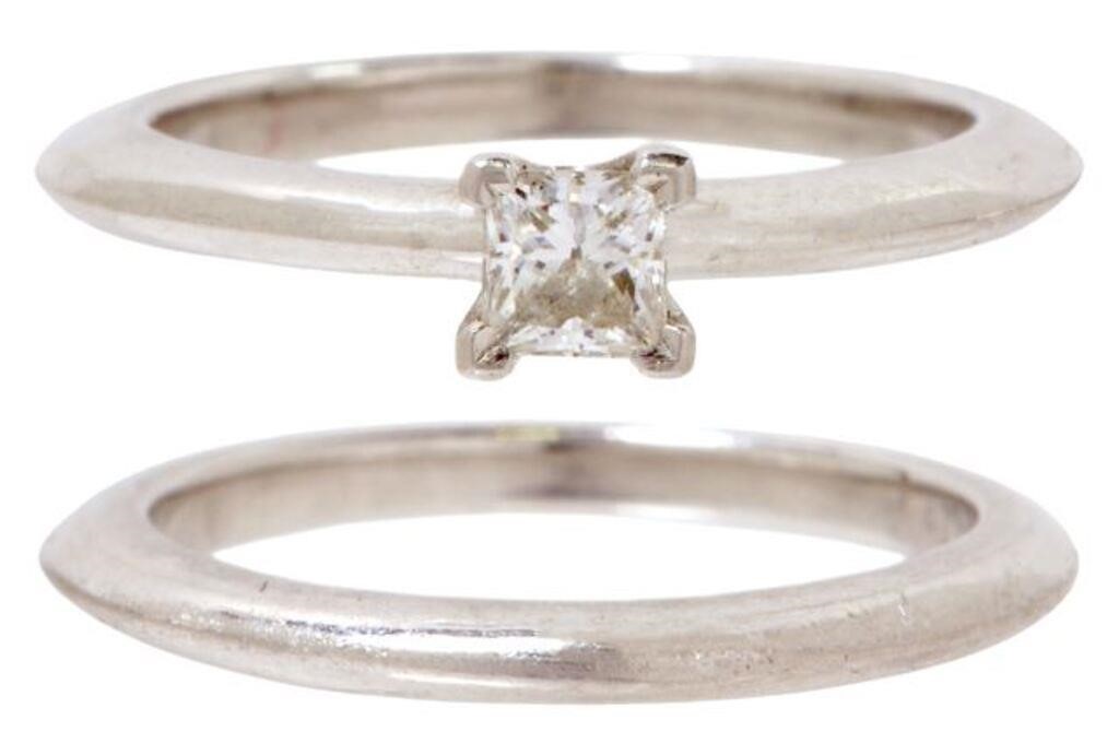 2) TIFFANY & CO. 0.20CT DIAMOND &