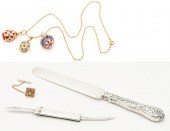 2 TIFFANY & CO KNIVES & 14K TI