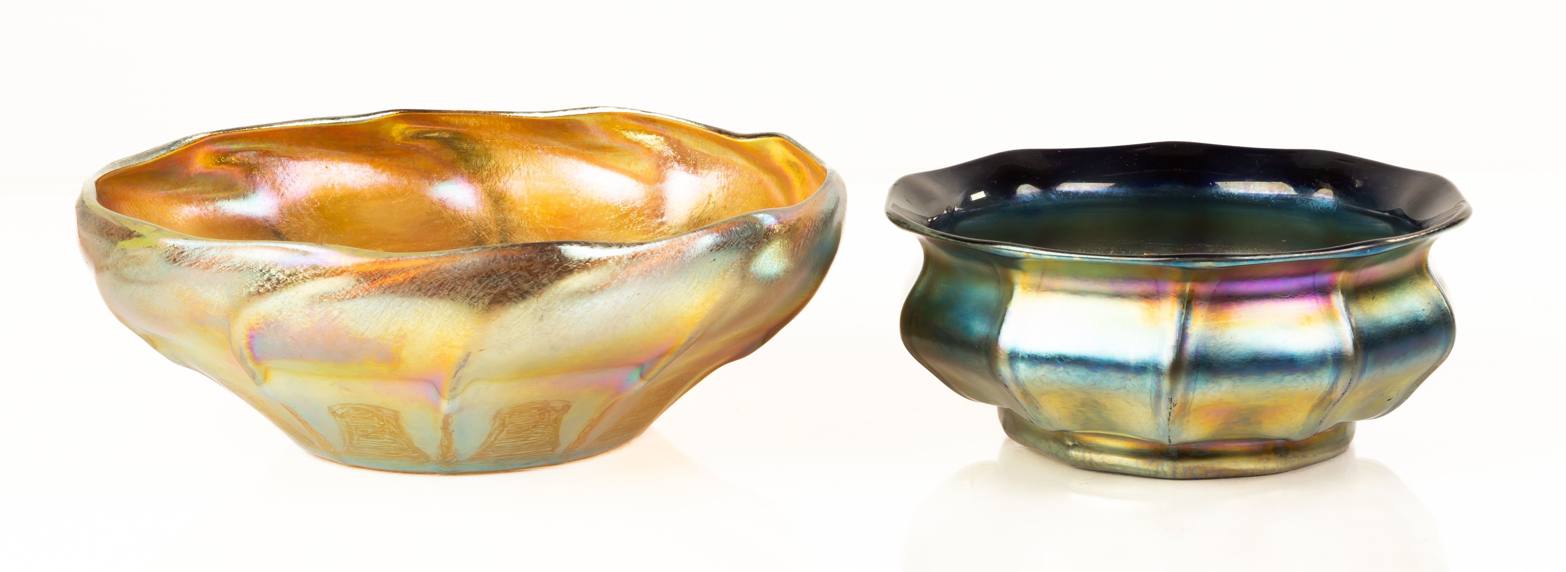 (2) TIFFANY FAVRILE BOWLS Signed