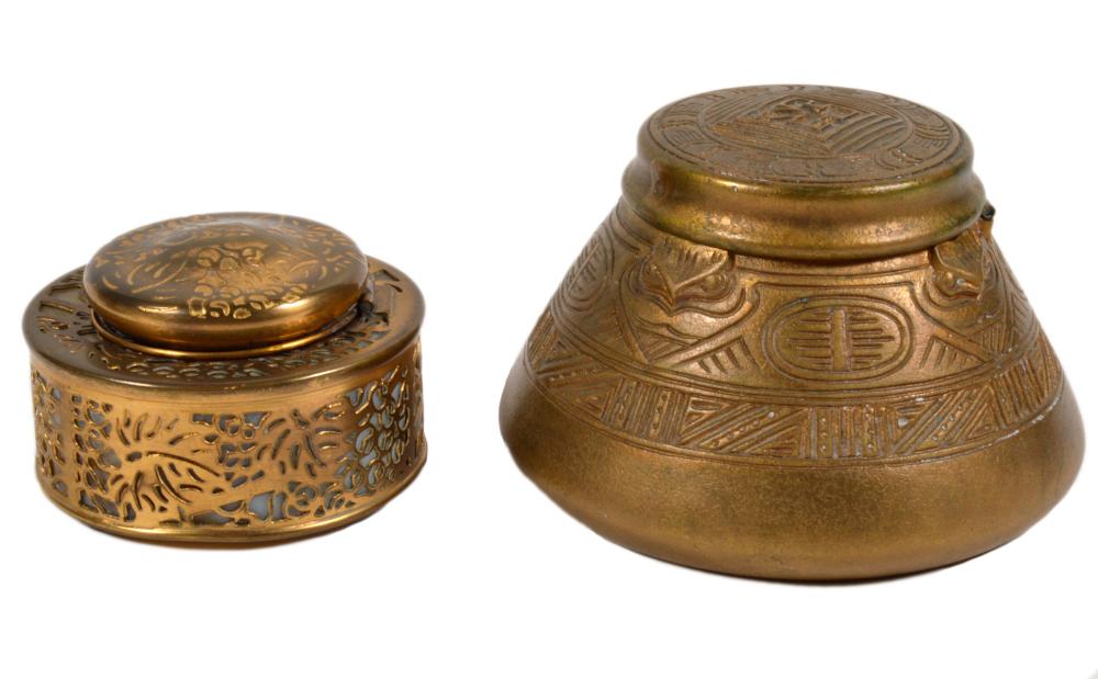 2 TIFFANY STUDIOS BRONZE