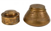 2 TIFFANY STUDIOS BRONZE INKWE