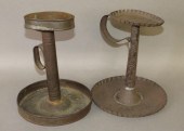 2 TIN BETTY LAMP STANDSca. ear
