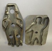 2 TIN FIGURAL COOKIE CUTTERSca