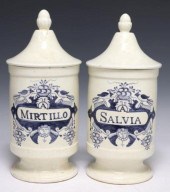 (2) TIN-GLAZED EARTHENWARE APO