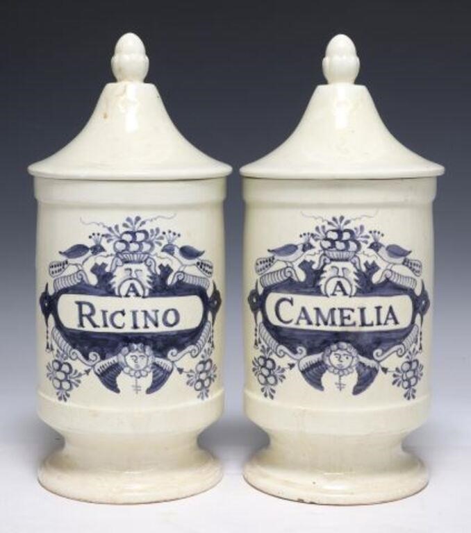 (2) TIN-GLAZED EARTHENWARE