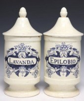 (2) TIN-GLAZED EARTHENWARE APO