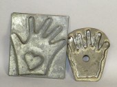 2 TIN HAND SHAPED COOKIE CUTTE