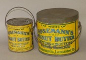 2 TIN LITHOGRAPHED PEANUT BUTT