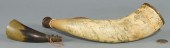 2 TN HORN FLASKSBuffalo horn p