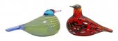 (2) TOIKKA IITTALA ART GLASS R