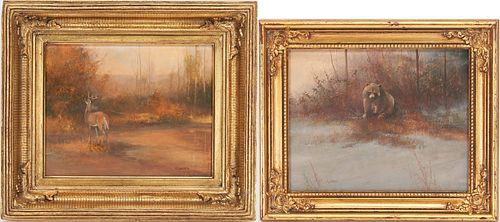 2 TOM SANDER WILDLIFE PAINTINGS,