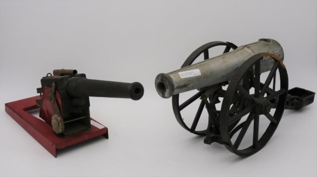 (2) TOY CANNONS, CA. 1900. TO