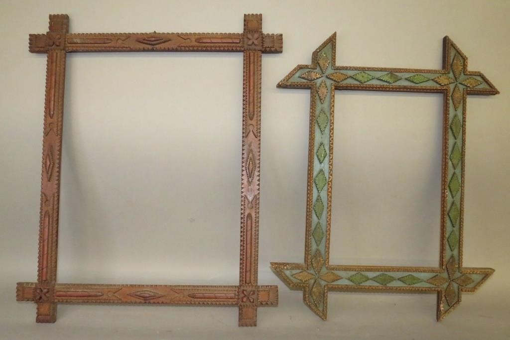 2 TRAMP ART FRAMESca. 1900-1920;
