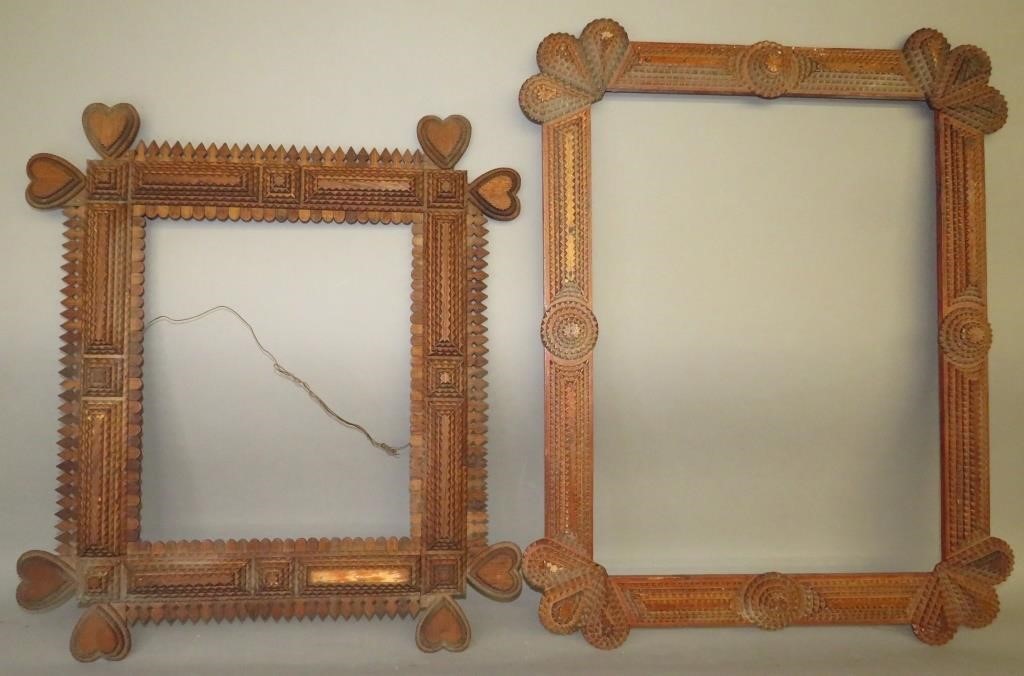 2 TRAMP ART FRAMESca. 1900-1920;