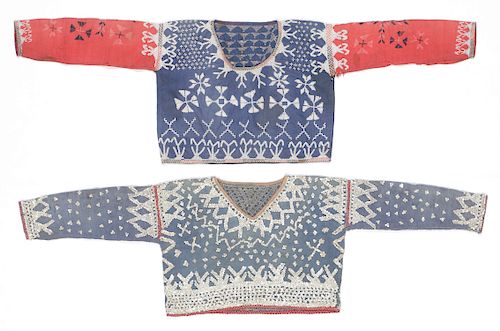 2 TRIBAL WOMEN'S BLOUSES, MINDANAO,