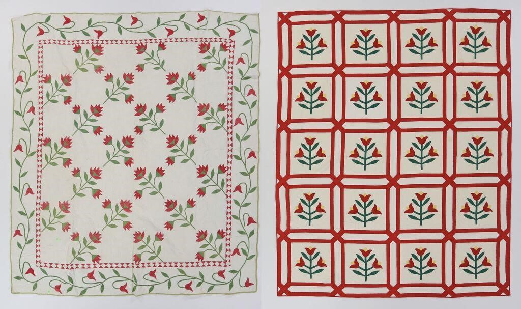 2 TULIP PATTERN QUILTS2 tulip