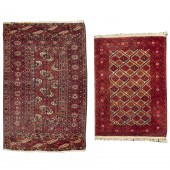 (2) TURKOMAN AND CAUCASIAN RUG