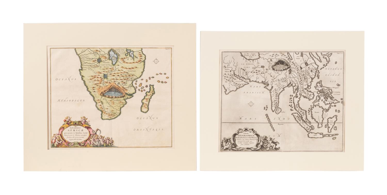 2 UNFRAMED MAPS OF AFRICA FROM