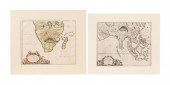 2 UNFRAMED MAPS OF AFRICA FROM