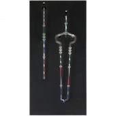 (2) UNUSUAL VICTORIAN GLASS FI