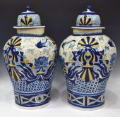 (2) URIARTE TALAVERA TIN-GLAZE
