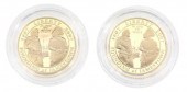 (2) US GOLD PROOF $5 JAMESTOWN