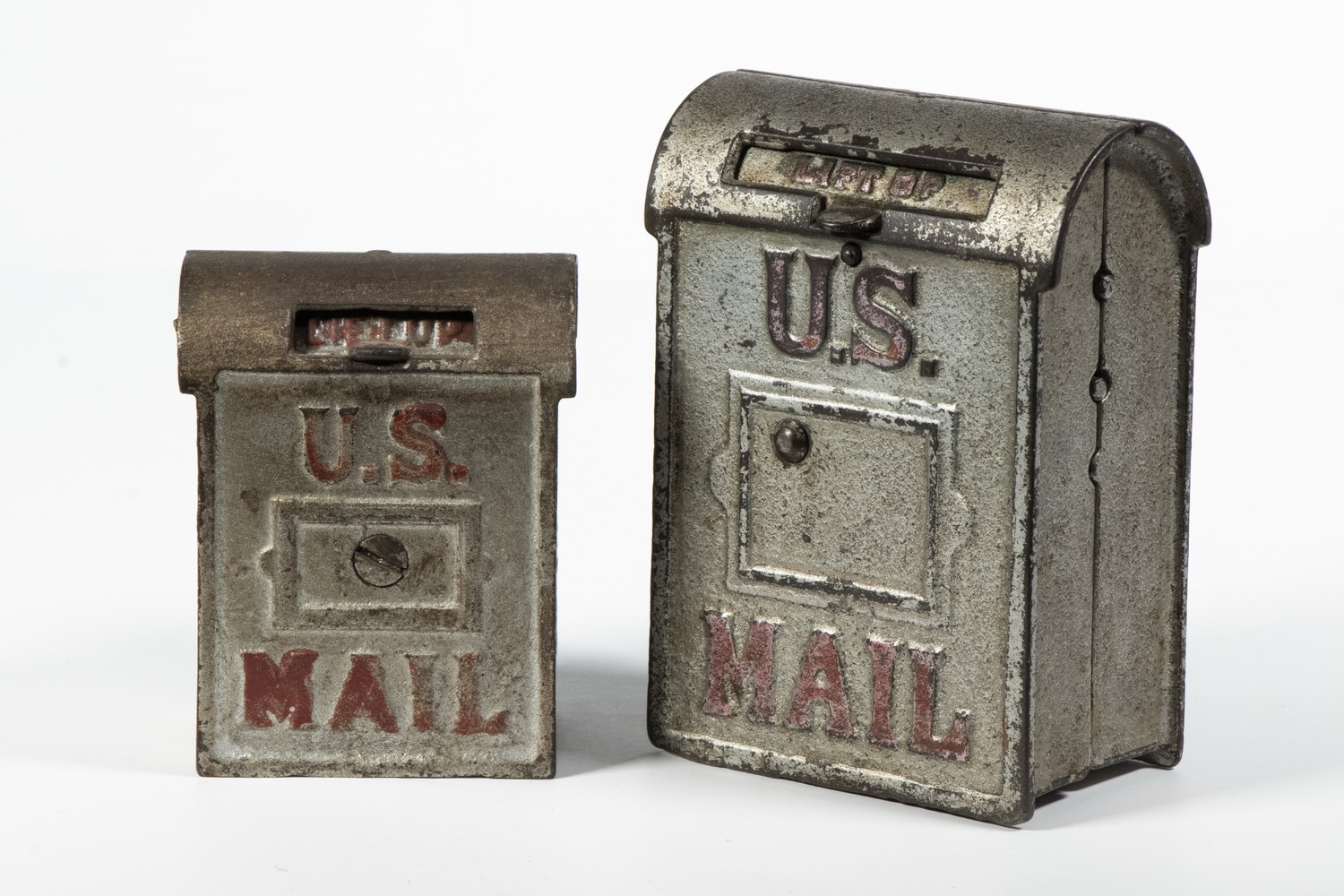 (2) U.S. MAIL CAST IRON STILL BANKS