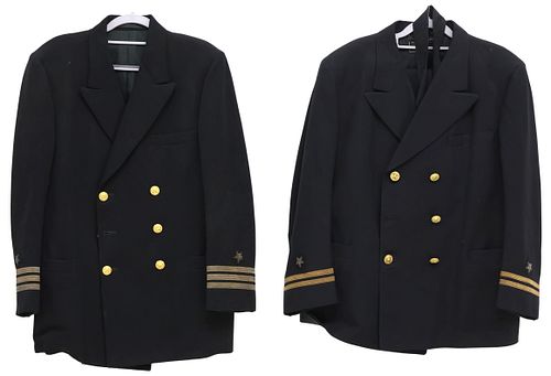 (2) U.S. NAVY UNIFORM COATS, ONE